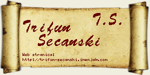 Trifun Sečanski vizit kartica